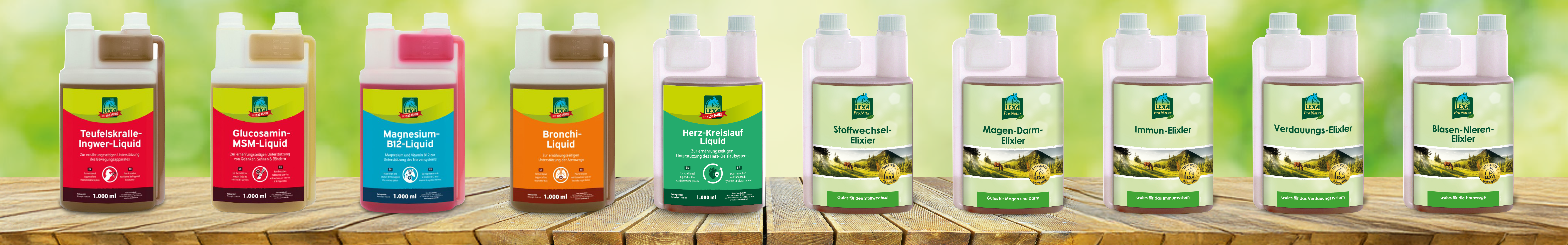 Banner mit unseren Liquiden und den Elixieren