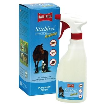 Ballistol Stichfrei Animal Pumpspray, 600 ml, zur Insektenabwehr bei Tieren, mit Sprühkopf.