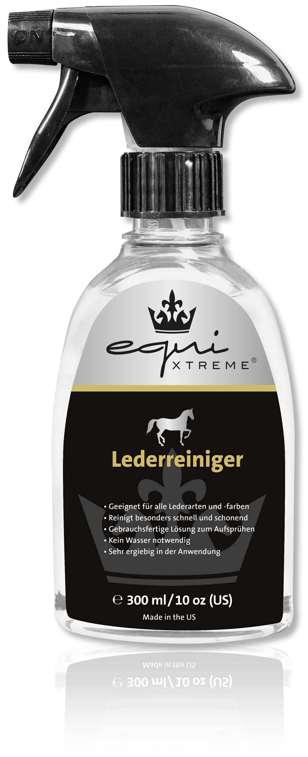 Reinigungsmittel für Leder, 300 ml, mit Sprühkopf, geeignet für alle Lederarten.