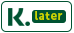 Logo von K.later, grüne Schrift auf schwarzem Hintergrund.