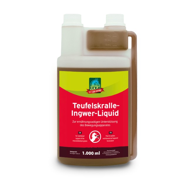 Teufelskralle-Ingwer-Liquid in einer Dosierflasche (Kunststoff)