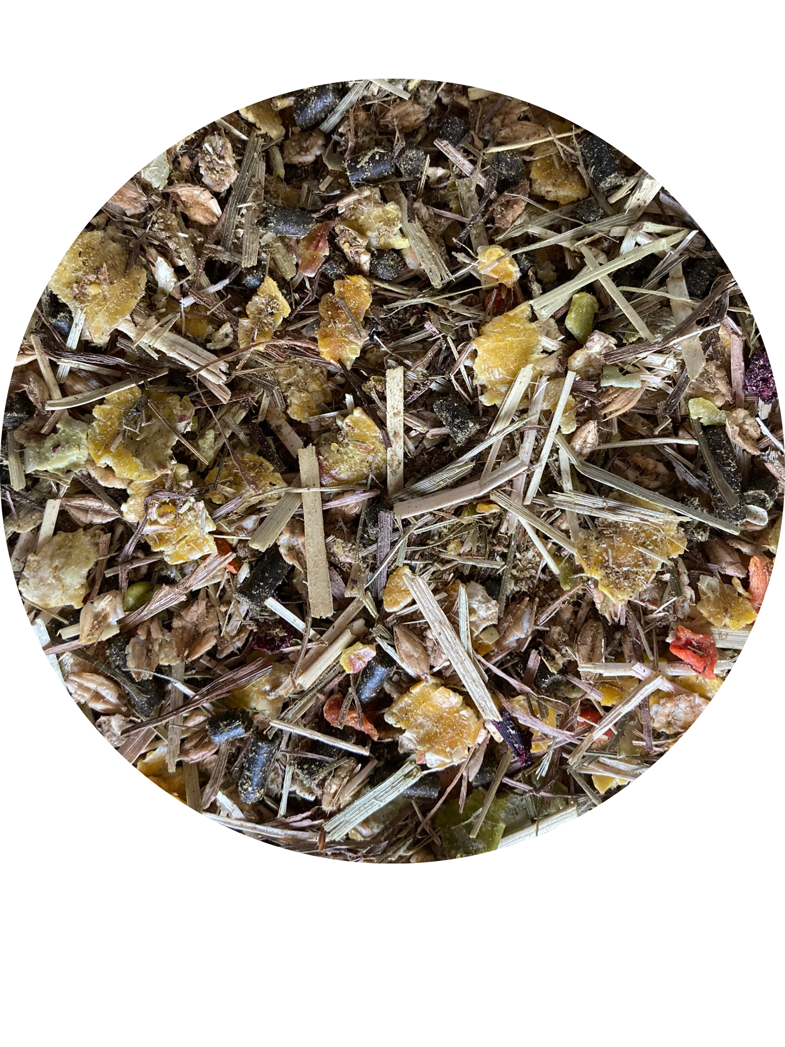 Pellets mit Kräutern und Flocken