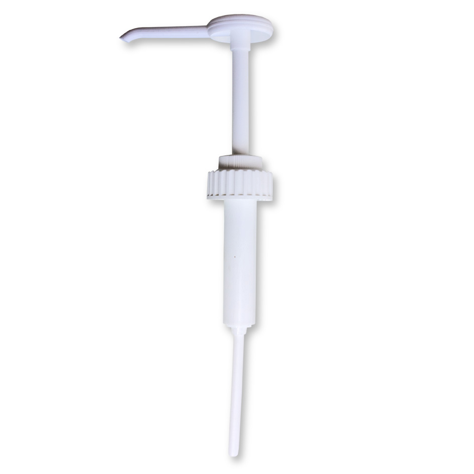 Weißer Pumpmechanismus für Flaschen, geeignet für Flüssigkeiten.